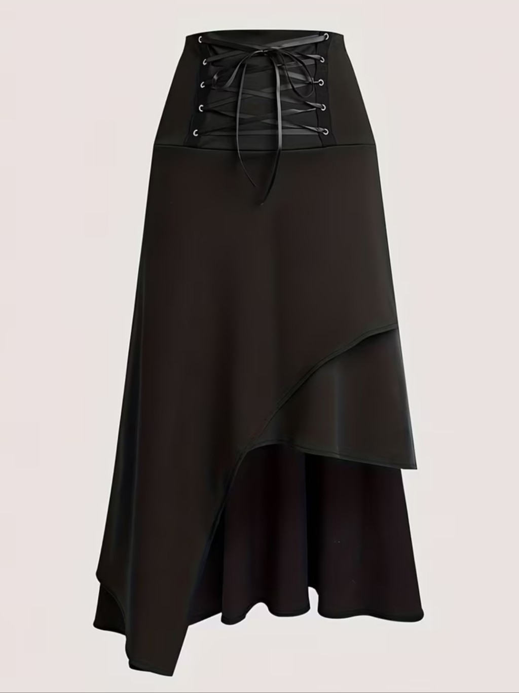 Assymetrical Hem Gothic Steampunk Skirt
